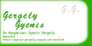 gergely gyenis business card